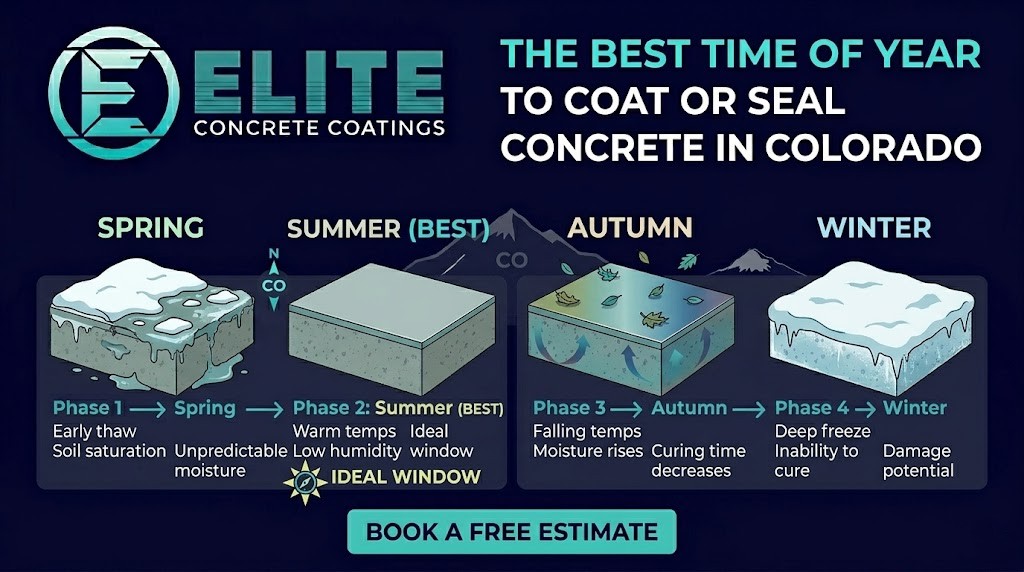 The Best Time of Year to Coat or Seal Concrete in Colorado
