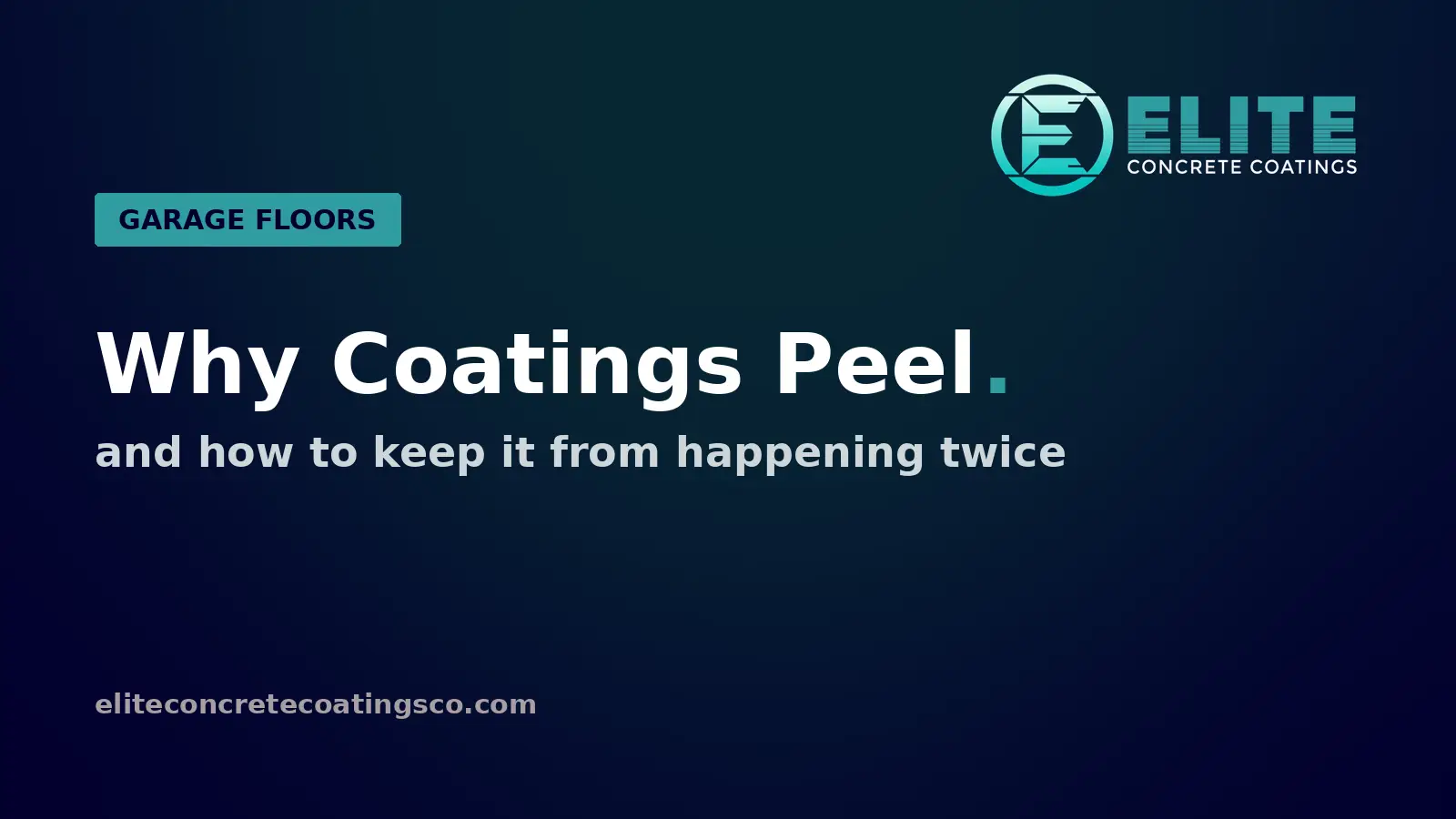 Why Garage Floor Coatings Peel in Colorado Springs